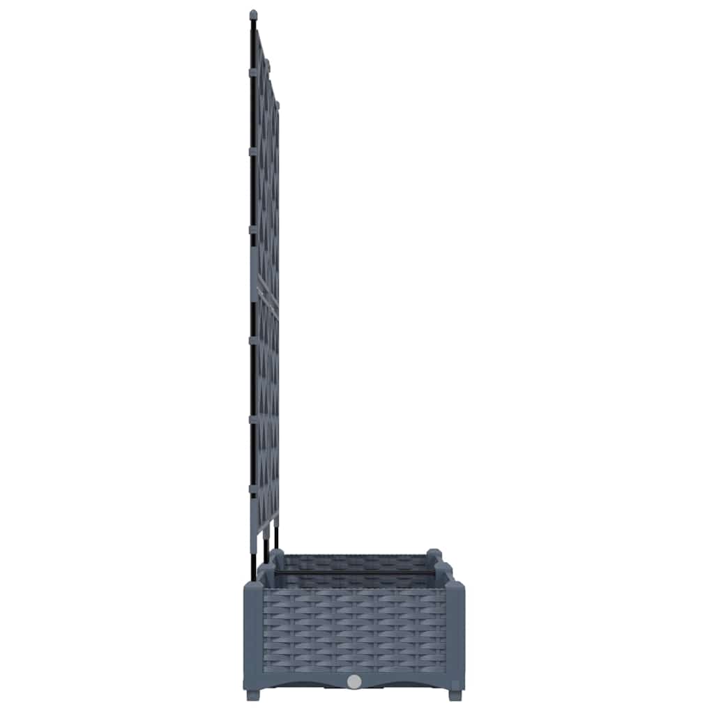 vidaXL Γλάστρα Κήπου 2 τμχ. Ανοιχτό Γκρι 80 x 40 x 125,5 εκ. PP