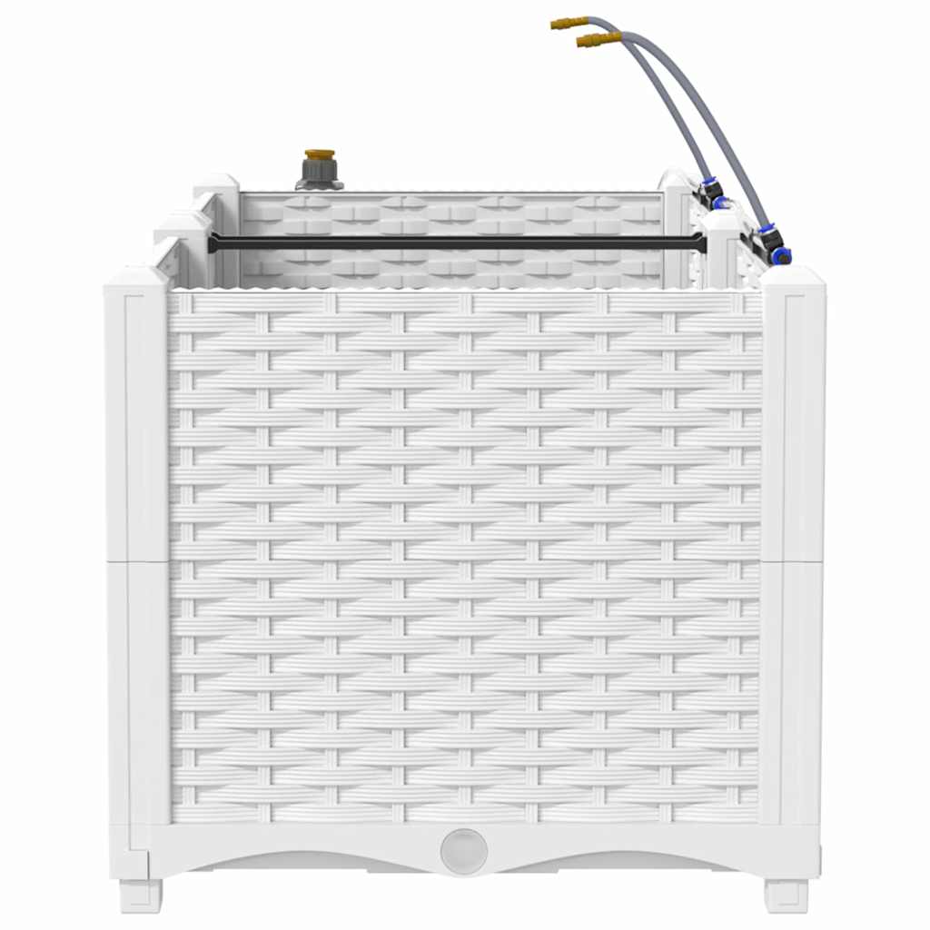 vidaXL Γλάστρα Κήπου 2 pcs Λευκός 80 x 40 x 37,5 cm Πλαστικό