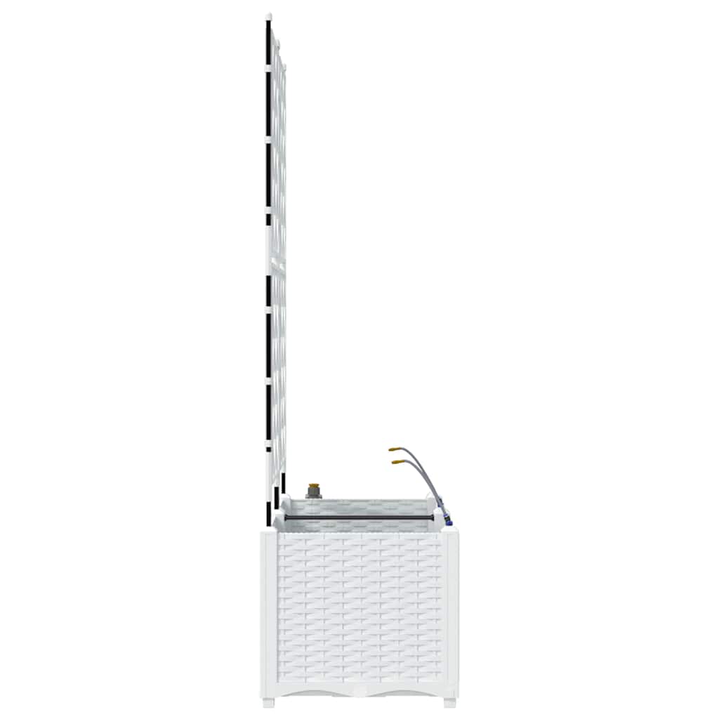 vidaXL Γλάστρα Κήπου 2 pcs Λευκός 80 x 40 x 142 cm Πλαστικό