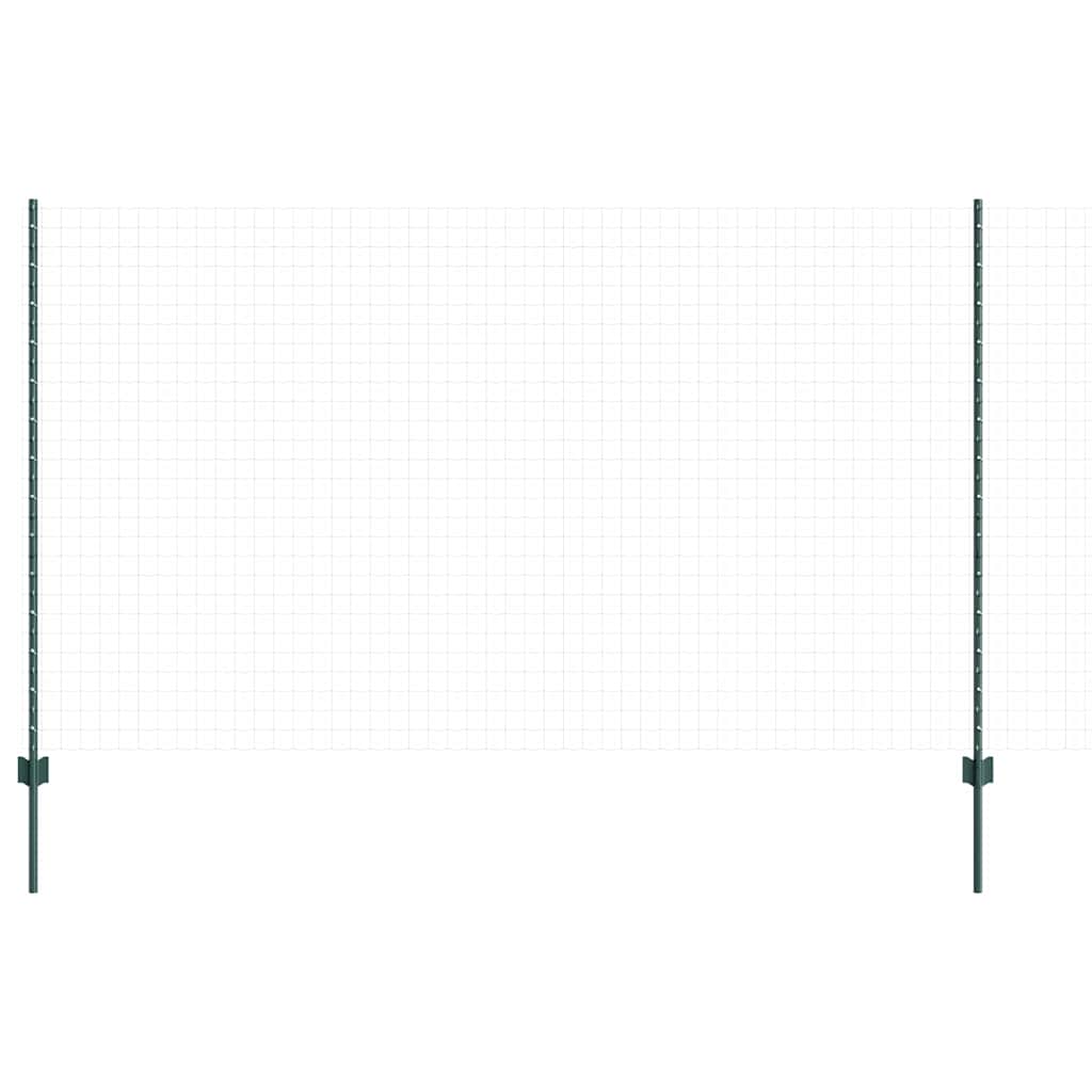 vidaXL Στύλος Περιφράξεων 11 pcs Πράσινο 140 cm Ατσάλι