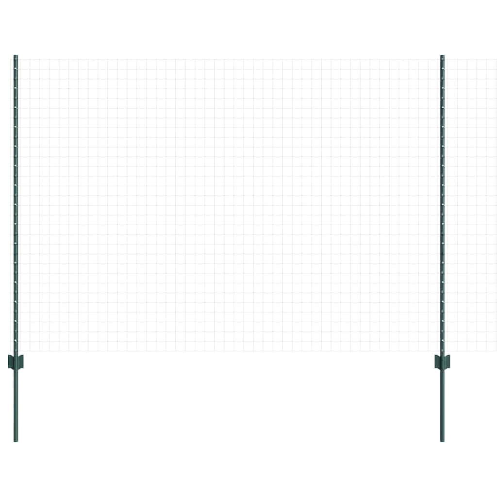 vidaXL Στύλος Περιφράξεων 11 pcs Πράσινο 160 cm Ατσάλι