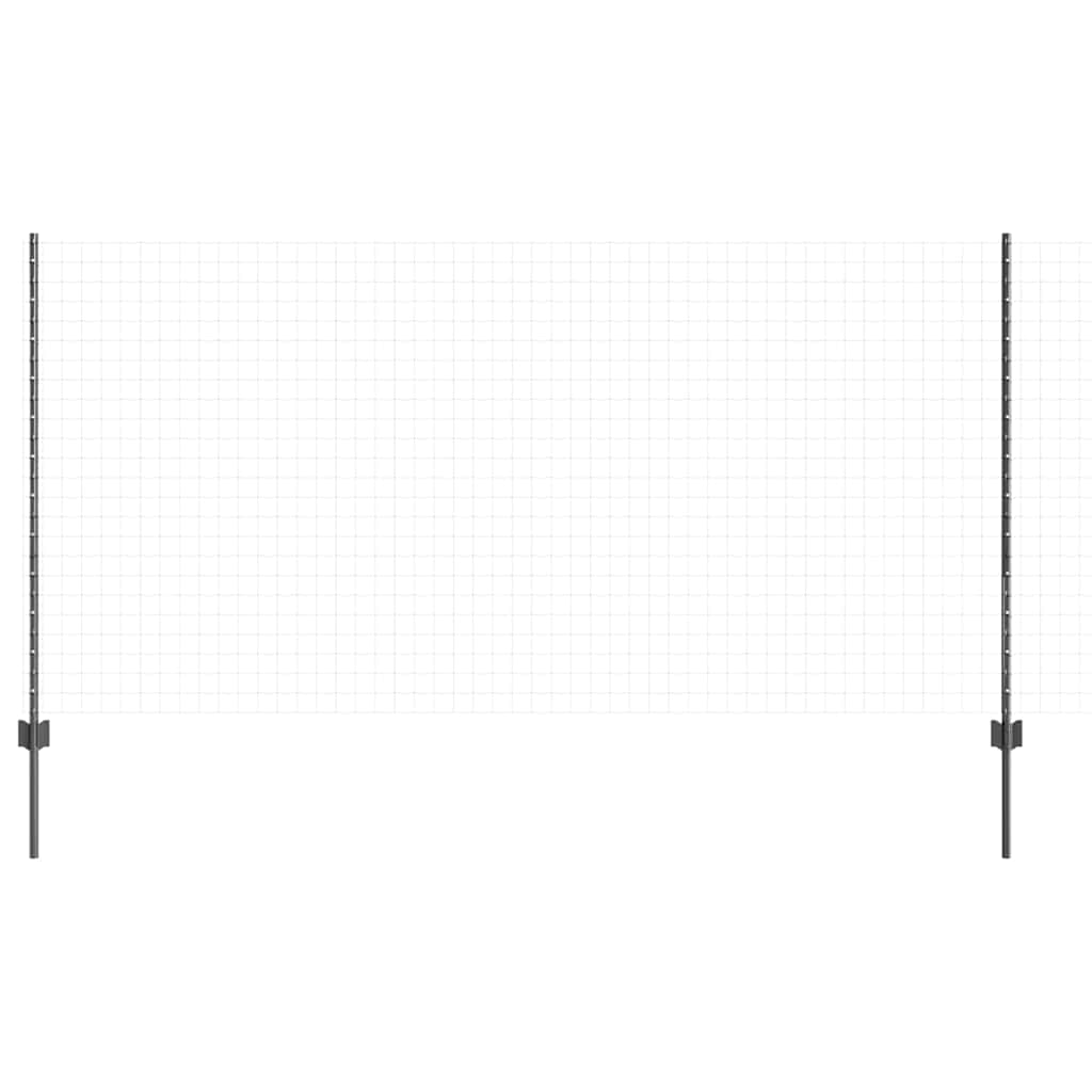 vidaXL Ενσωματωμένος Πόλος Φράχτη 5 τεμ. Γκρι 160 cm
