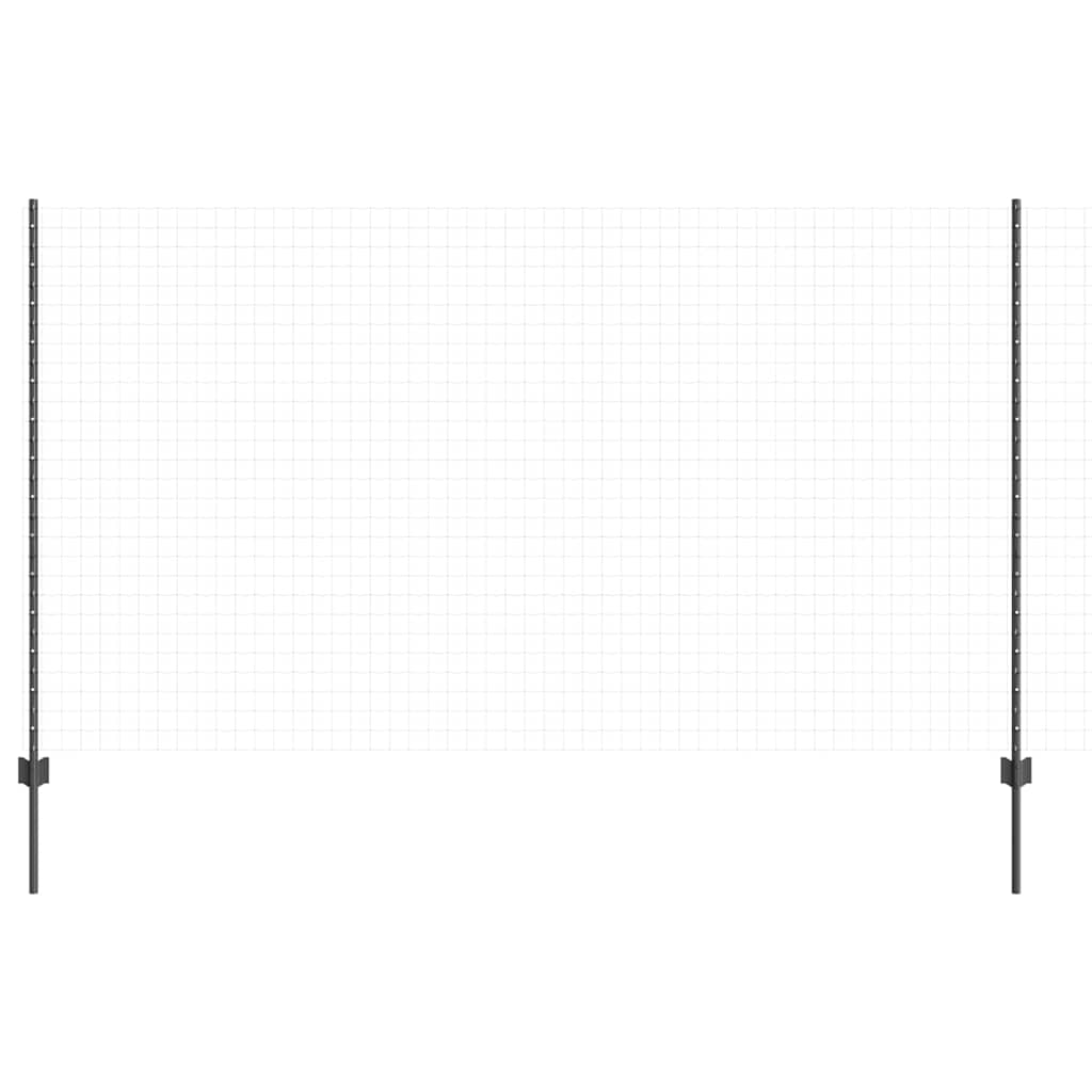 vidaXL Στύλος Περιφράξεων 11 pcs Γκρι 140 cm Ατσάλι