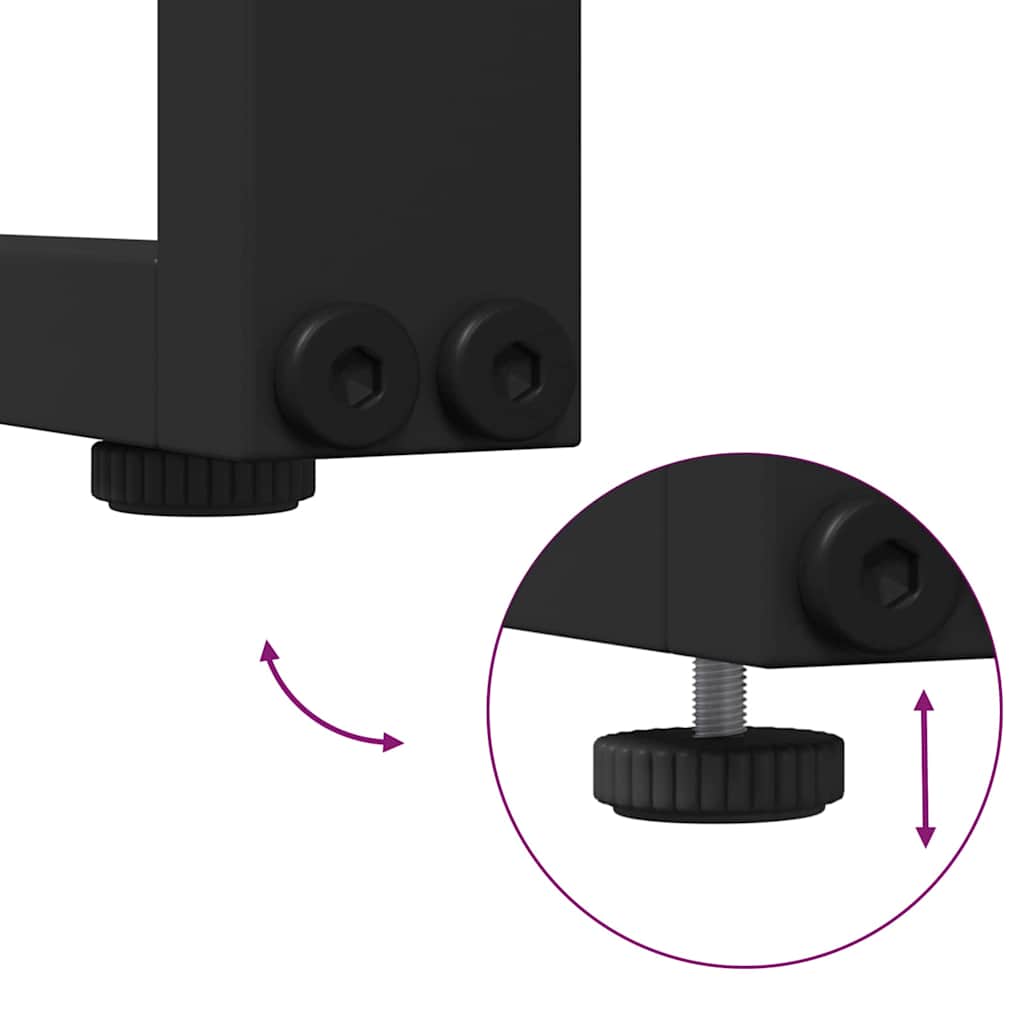 vidaXL Τραπέζι Κήπου Καφέ 100 x 55 x 70 εκ. Χάλυβας και DPC