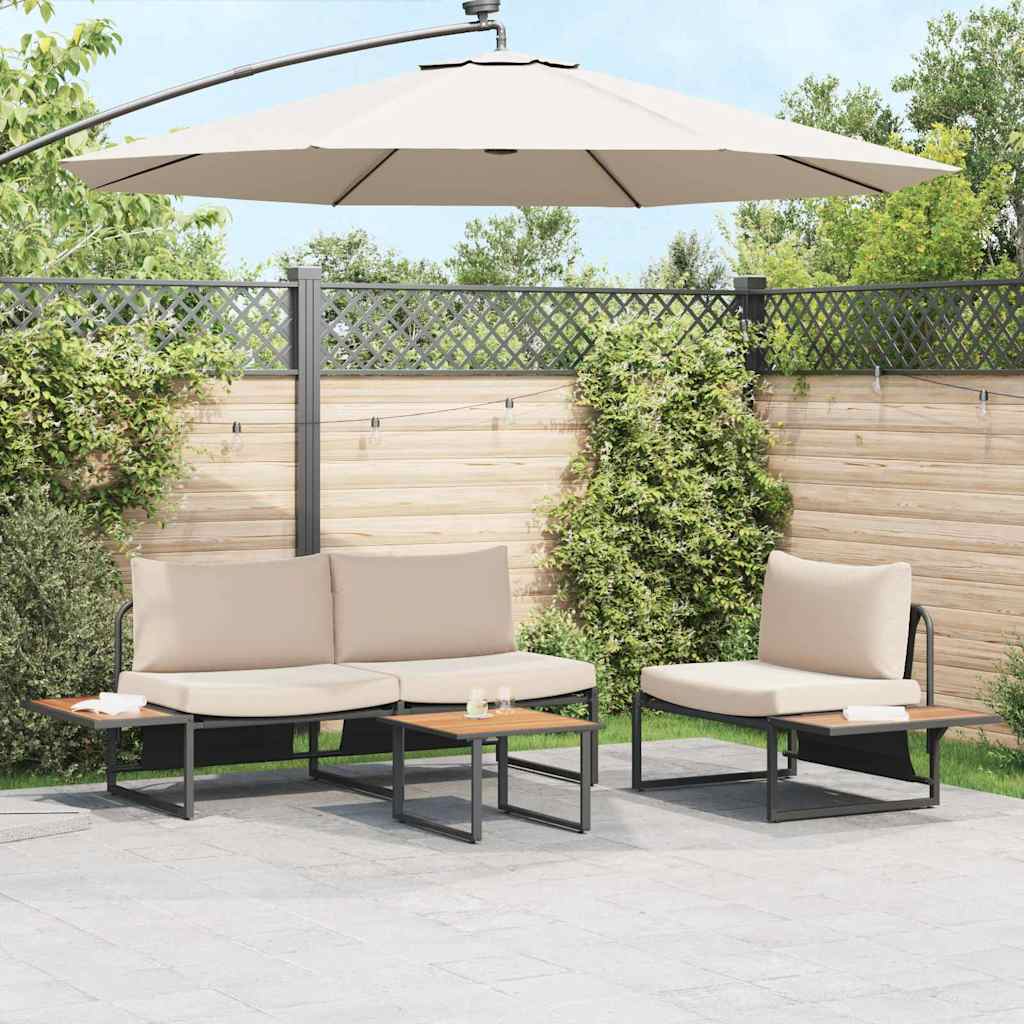 vidaXL Τραπεζάκι σαλονιού Μαύρο και Καφέ 55 x 55 x 35 cm