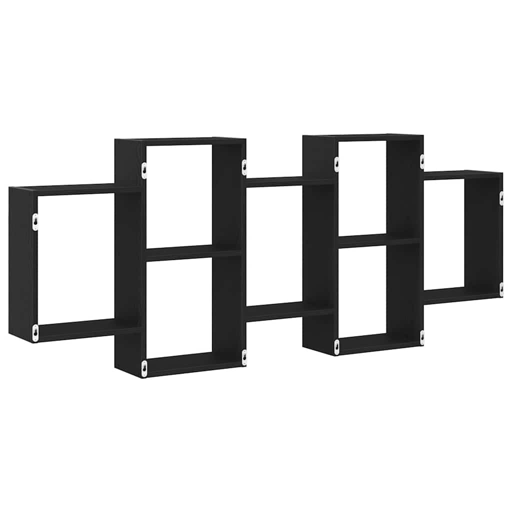 vidaXL Ράφι Τοίχου Μαύρη Δρυς 159 x 18 x 65 εκ. από Τεχνητό Ξύλο