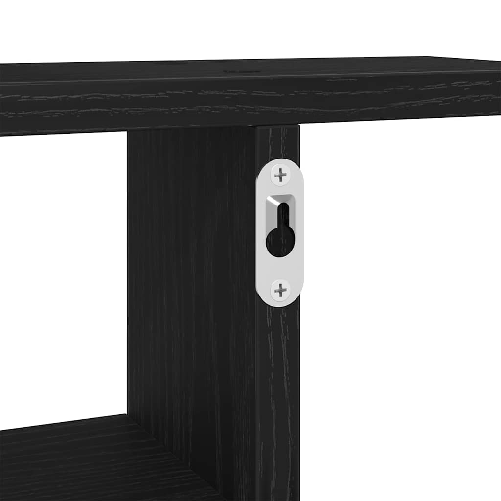 vidaXL Ράφια Τοίχου 2 τεμ. Μαύρη Δρυς 38x12x38 εκ. από Τεχνητό Ξύλο