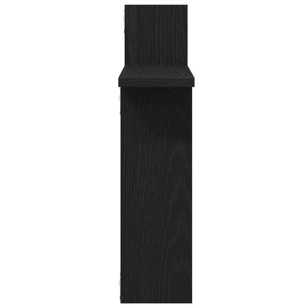 vidaXL Ράφια Τοίχου 2 τεμ. Μαύρη Δρυς 50x12x50 εκ. από Τεχνητό Ξύλο