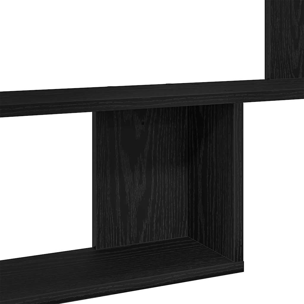 vidaXL Ράφια Τοίχου 2 τεμ. Μαύρη Δρυς 50x12x50 εκ. από Τεχνητό Ξύλο