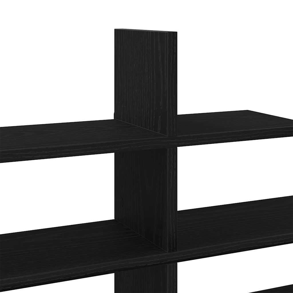 vidaXL Ράφι Τοίχου Μαύρη Δρυς 124,5 x 18 x 60,5 εκ. από Τεχνητό Ξύλο