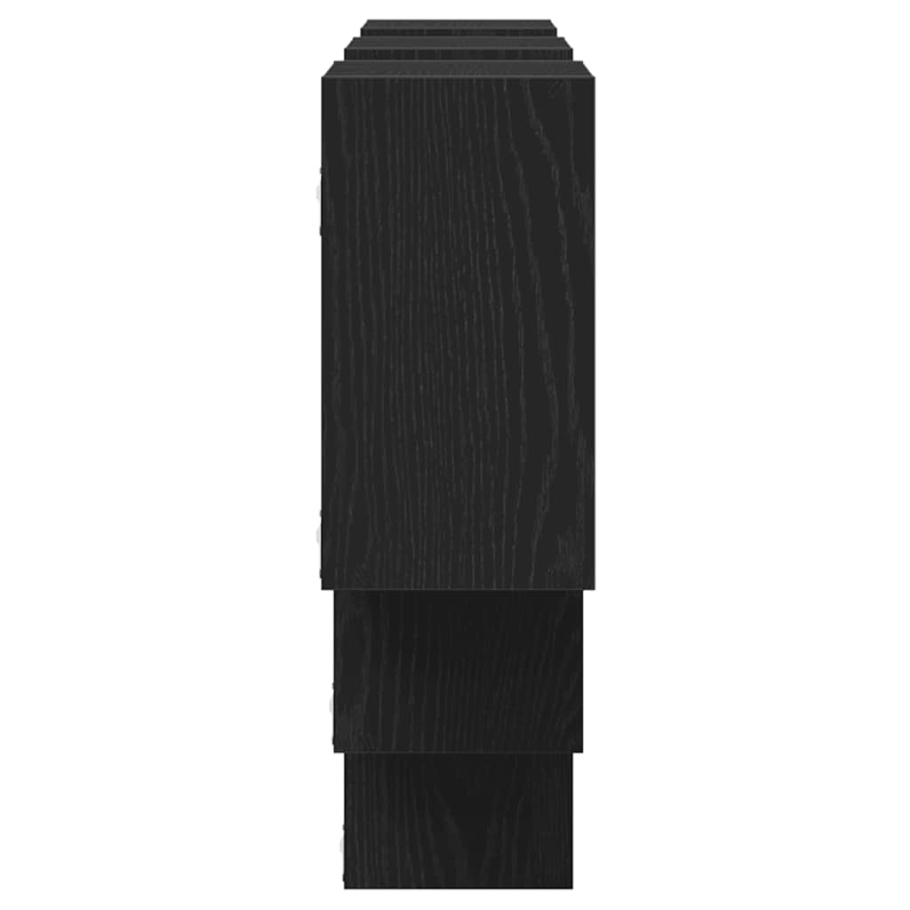 vidaXL Ράφι Τοίχου Μαύρη Δρυς 159 x 18 x 66 εκ. από Τεχνητό Ξύλο