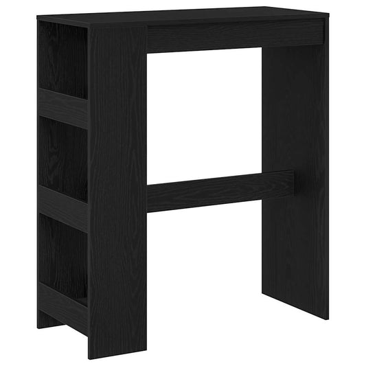 vidaXL Τραπέζι Μπαρ με Ράφια από Μαύρη Δρυς 90x40x103,5 εκ. από Τεχνητό Ξύλο
