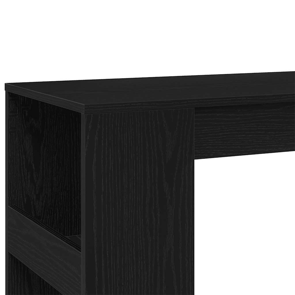 vidaXL Τραπέζι Μπαρ με Ράφια από Μαύρη Δρυς 90x40x103,5 εκ. από Τεχνητό Ξύλο