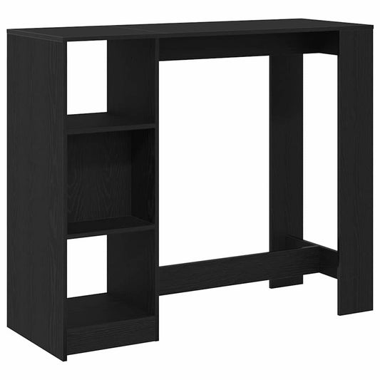 vidaXL Τραπέζι μπαρ Μαύρη Οξυά 124 x 46 x 103.5 εκ Επεξεργασμένο ξύλο