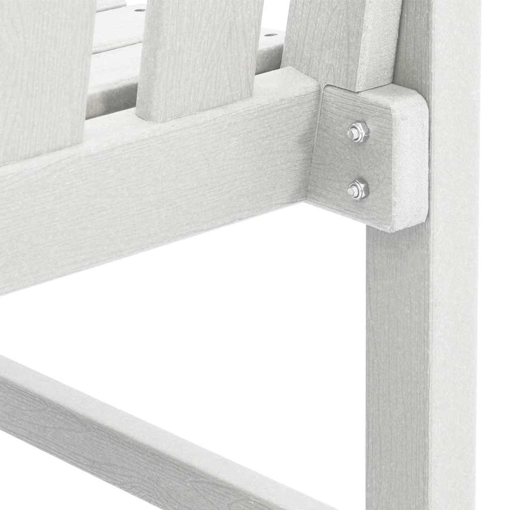 vidaXL Παγκάκι κήπου Λευκό 120 x 59 x 88 εκ. HDPE