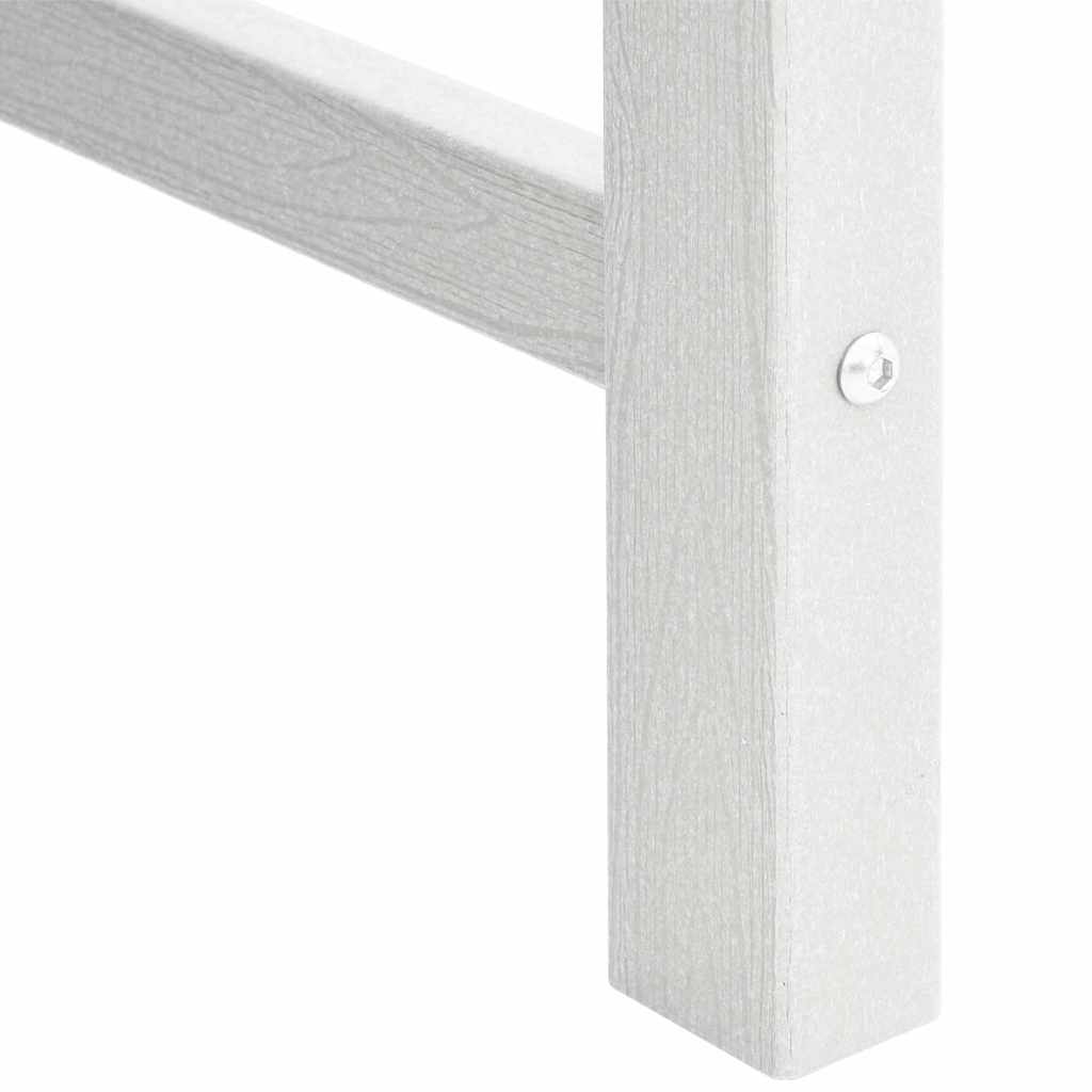 vidaXL Παγκάκι κήπου Λευκό 120 x 59 x 88 εκ. HDPE