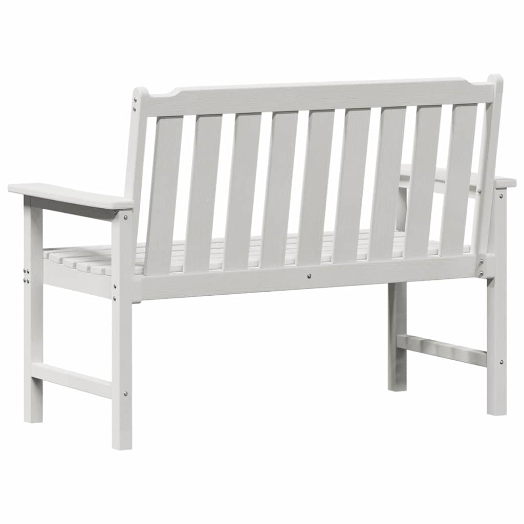 vidaXL Παγκάκι κήπου Λευκό 120 x 59 x 88 εκ. HDPE