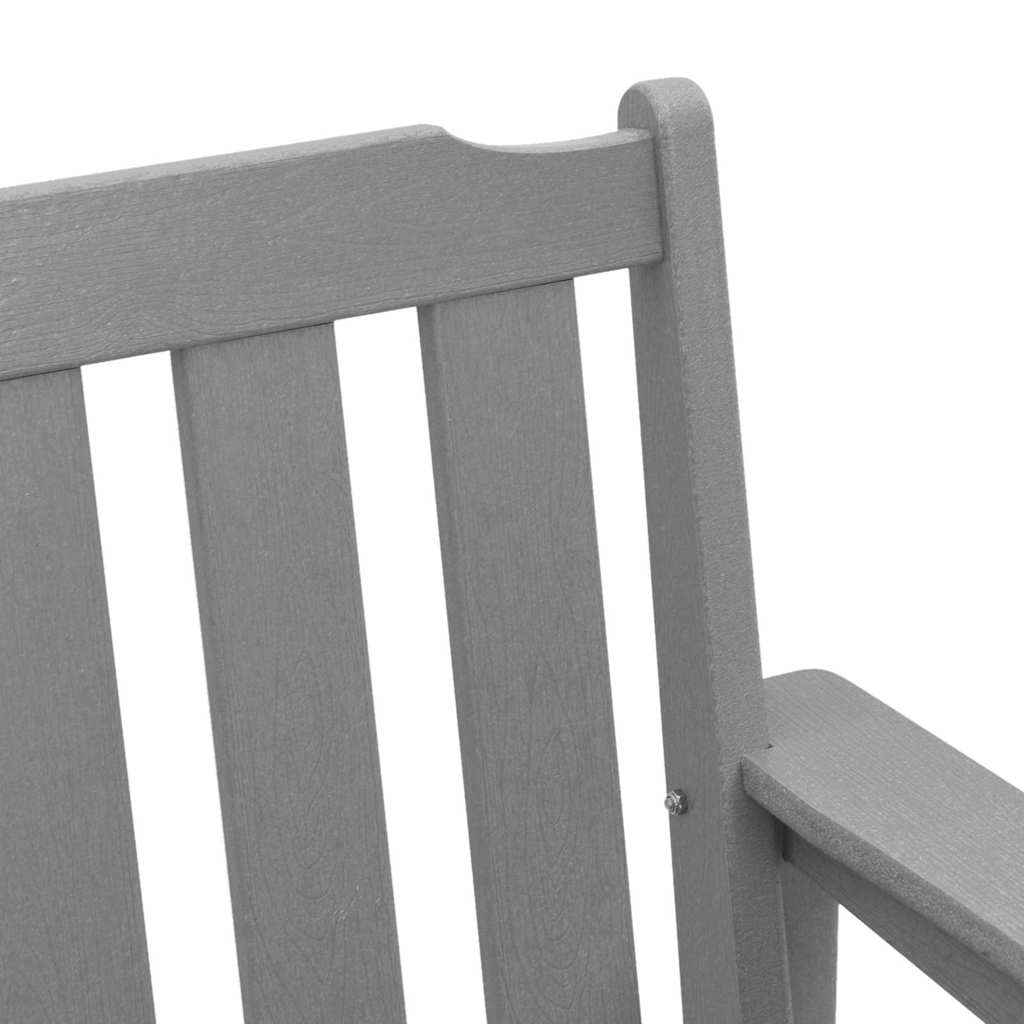 vidaXL Παγκάκι κήπου Ανοιχτό γκρι 120 x 59 x 88 εκ. HDPE