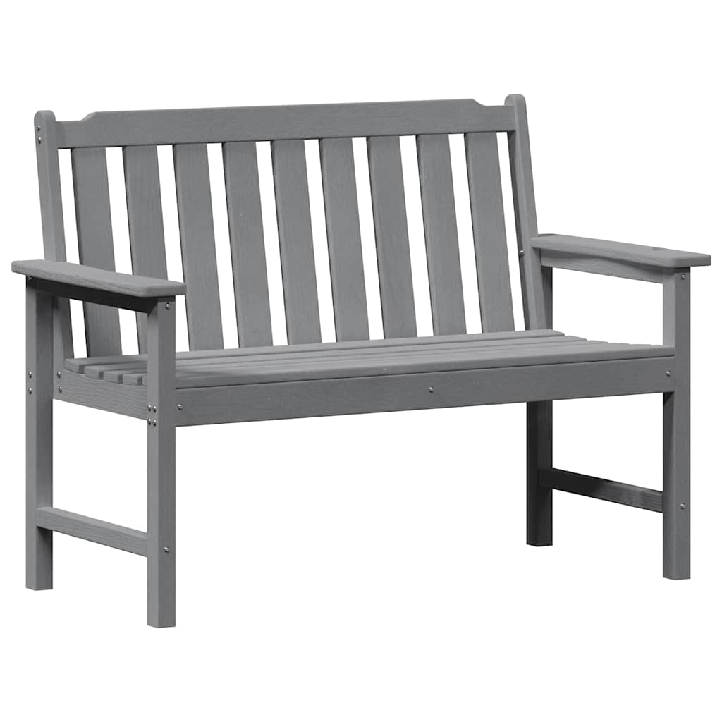 vidaXL Παγκάκι κήπου Ανοιχτό γκρι 120 x 59 x 88 εκ. HDPE