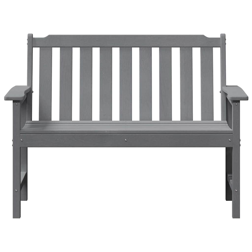 vidaXL Παγκάκι κήπου Ανοιχτό γκρι 120 x 59 x 88 εκ. HDPE