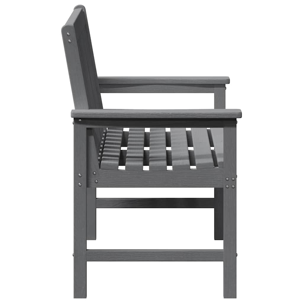 vidaXL Παγκάκι κήπου Ανοιχτό γκρι 120 x 59 x 88 εκ. HDPE