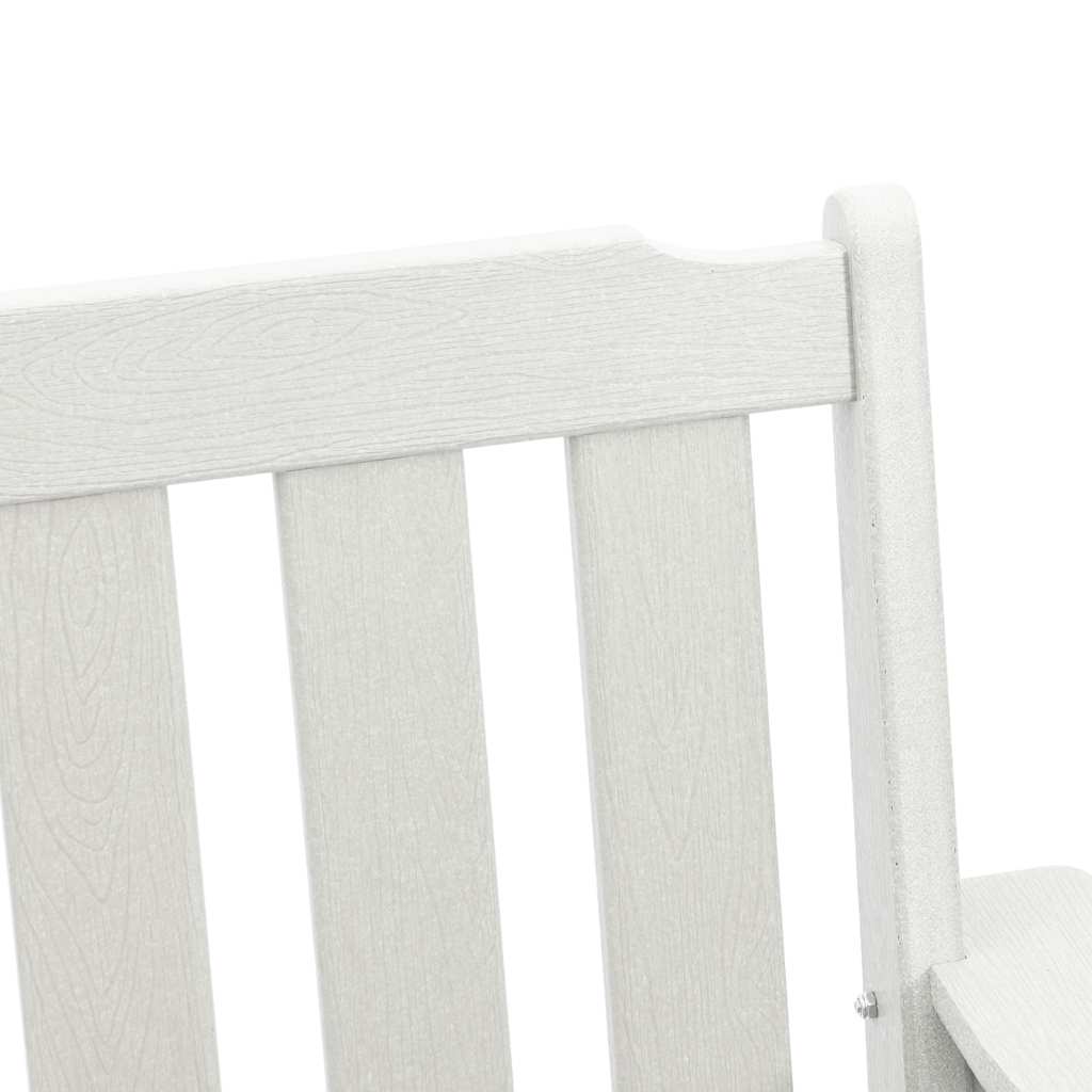 vidaXL Καρέκλα φαγητού κήπου 2 pcs Λευκό 65,5 x 59 x 88 εκ HDPE