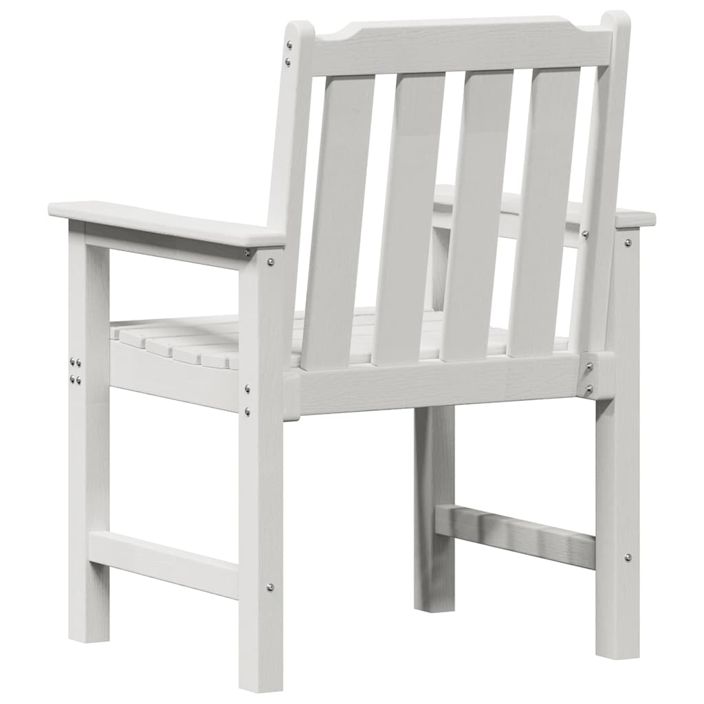vidaXL Καρέκλα φαγητού κήπου 2 pcs Λευκό 65,5 x 59 x 88 εκ HDPE