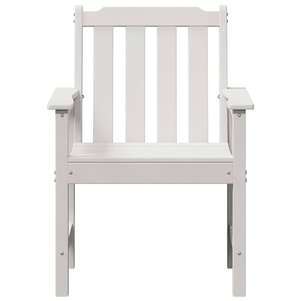 vidaXL Καρέκλα φαγητού κήπου 2 pcs Λευκό 65,5 x 59 x 88 εκ HDPE