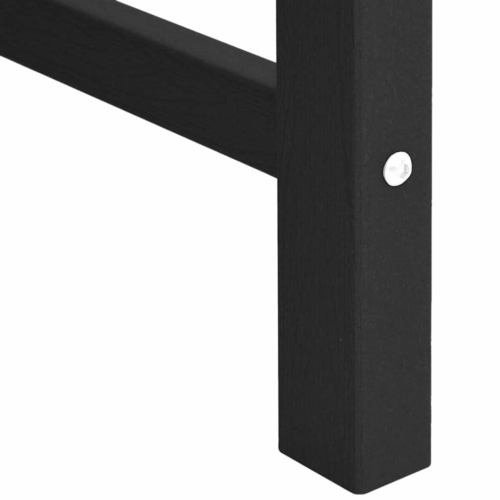 vidaXL Καρέκλα φαγητού κήπου 2 pcs Μαύρο 65,5 x 59 x 88 εκ HDPE