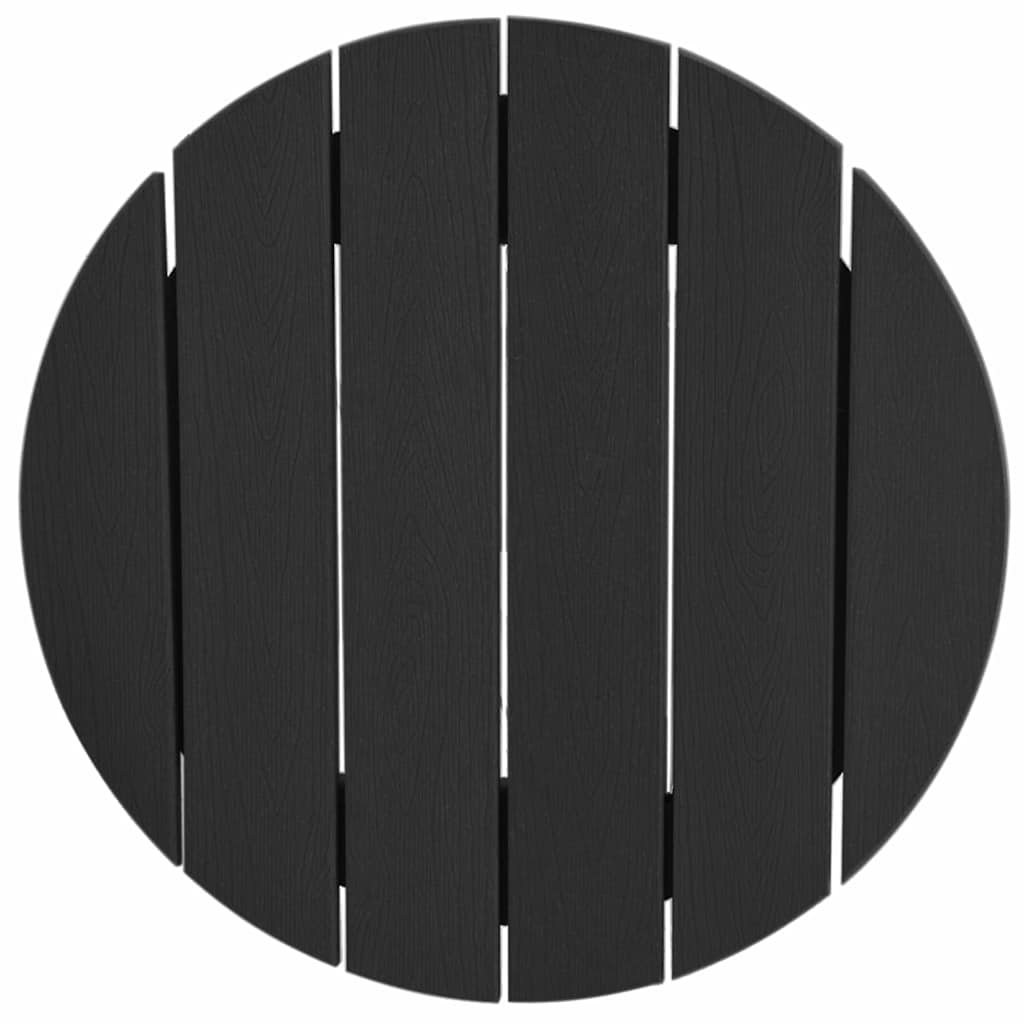 vidaXL Τραπέζι μπαρ Μαύρο 55 x 55 x 107 cm Πολυαιθυλένιο