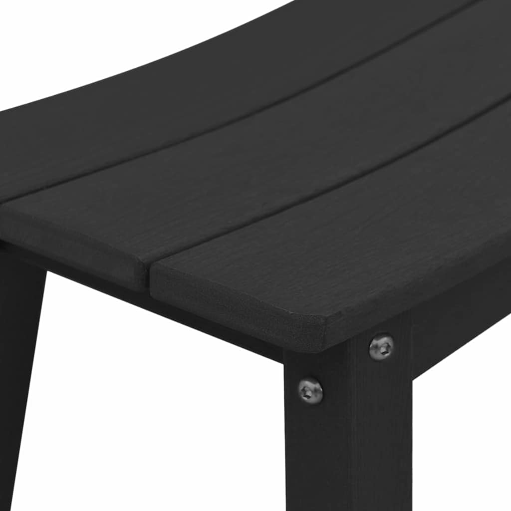 vidaXL Μπαρ σκαμπό 2 pcs Μαύρο 52 x 43 x 73,5 εκ HDPE