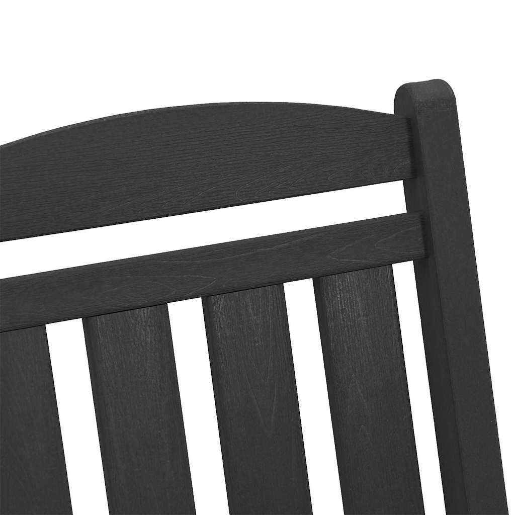 vidaXL Κουνιστή Καρέκλα Κήπου Μαύρο 92 x 70 x 108εκ HDPE