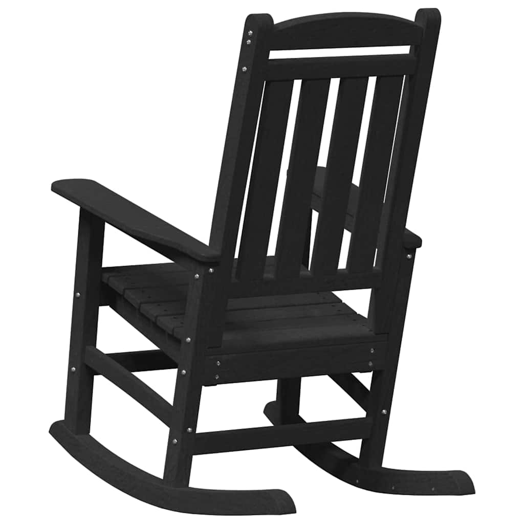 vidaXL Κουνιστή Καρέκλα Κήπου Μαύρο 92 x 70 x 108εκ HDPE