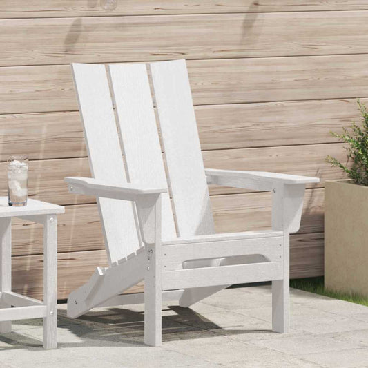 vidaXL Πτυσσόμενη Καρέκλα Adirondack Λευκό 80,5 x 74,5 x 92 εκ HDPE