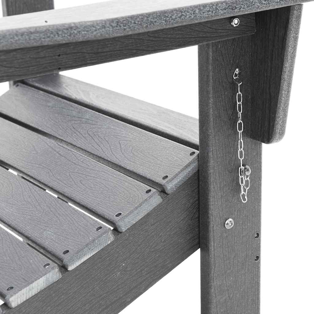 vidaXL Πτυσσόμενη Καρέκλα Adirondack Ανοιχτό γκρι 80,5 x 74,5 x 92 εκ