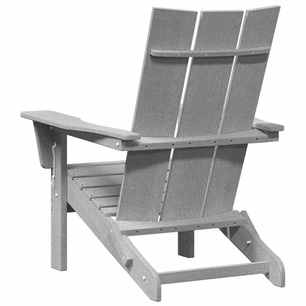 vidaXL Πτυσσόμενη Καρέκλα Adirondack Ανοιχτό γκρι 80,5 x 74,5 x 92 εκ