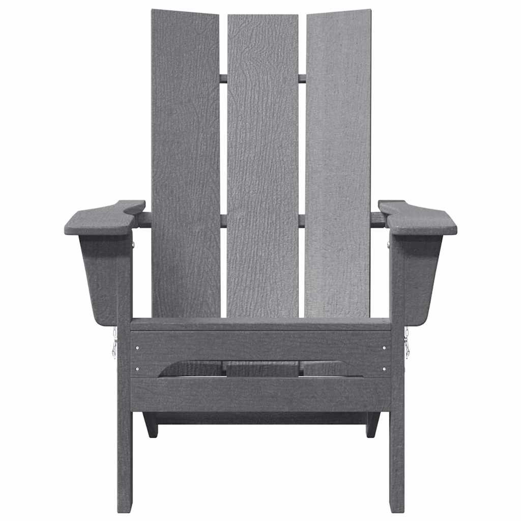 vidaXL Πτυσσόμενη Καρέκλα Adirondack Ανοιχτό γκρι 80,5 x 74,5 x 92 εκ
