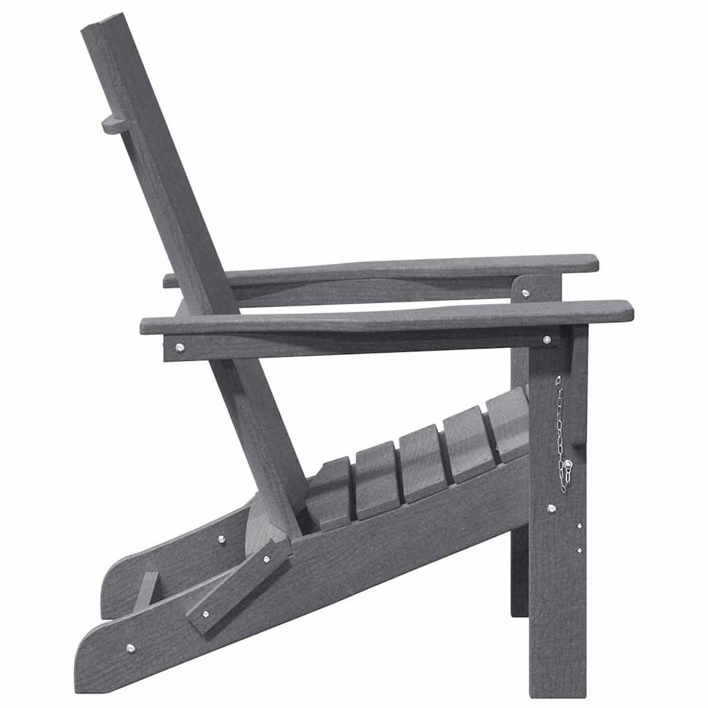 vidaXL Πτυσσόμενη Καρέκλα Adirondack Ανοιχτό γκρι 80,5 x 74,5 x 92 εκ