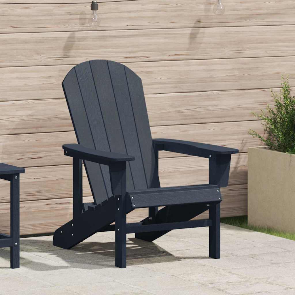 vidaXL Καρέκλα Adirondack Σκούρο μπλε 82 x 74 x 92 εκ. HDPE