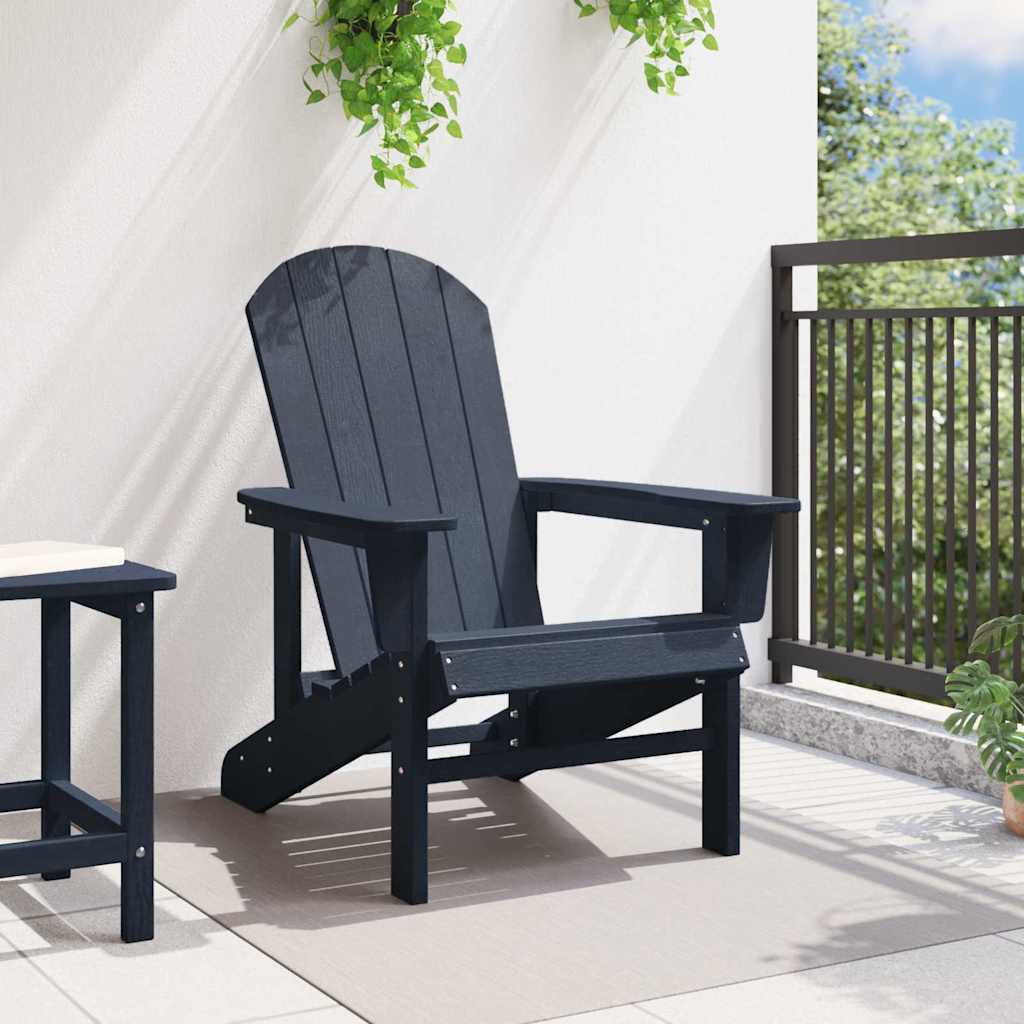 vidaXL Καρέκλα Adirondack Σκούρο μπλε 82 x 74 x 92 εκ. HDPE