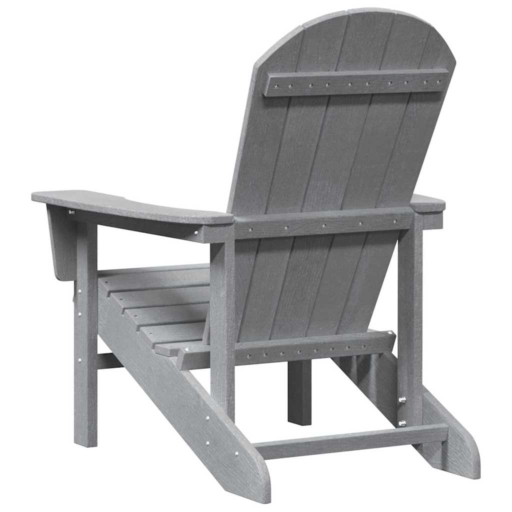 vidaXL Καρέκλα Adirondack Ανοιχτό γκρι 82 x 74 x 92 εκ. HDPE