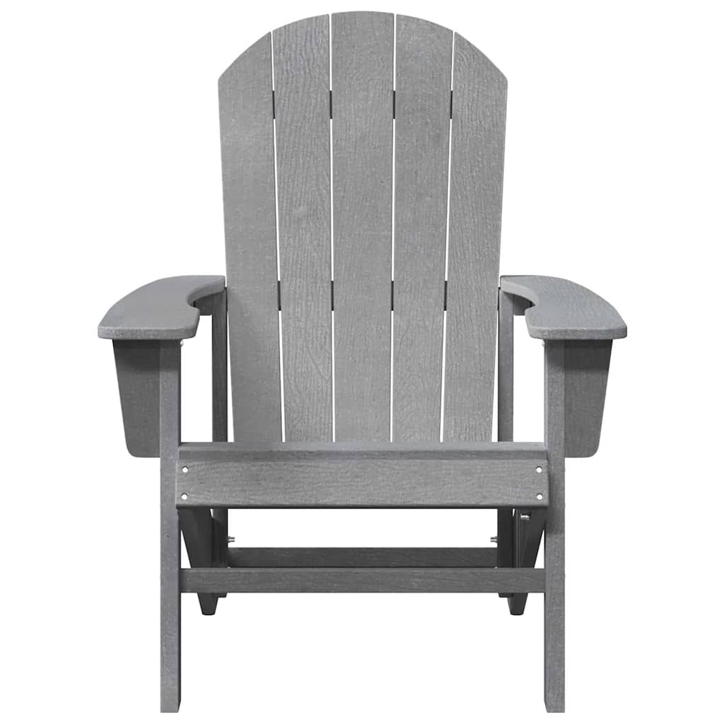 vidaXL Καρέκλα Adirondack Ανοιχτό γκρι 82 x 74 x 92 εκ. HDPE