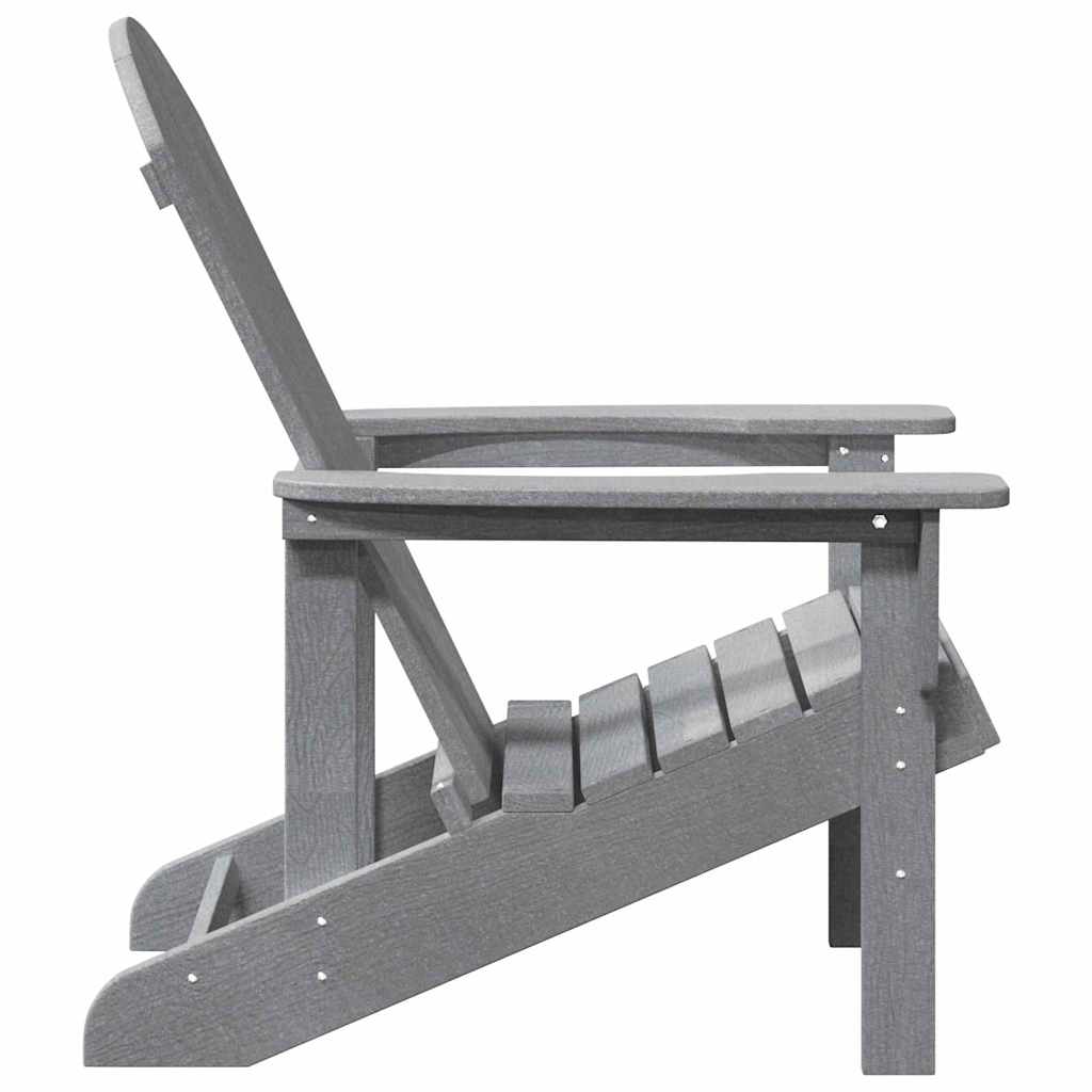 vidaXL Καρέκλα Adirondack Ανοιχτό γκρι 82 x 74 x 92 εκ. HDPE