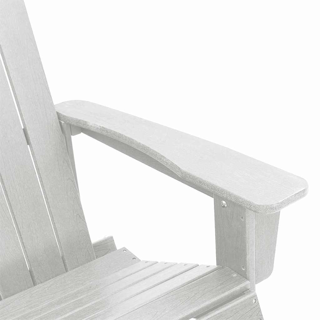 vidaXL Καθιστική Καρέκλα Ροκ Adirondack Λευκό 92 x 73,5 x 92 εκ HDPE