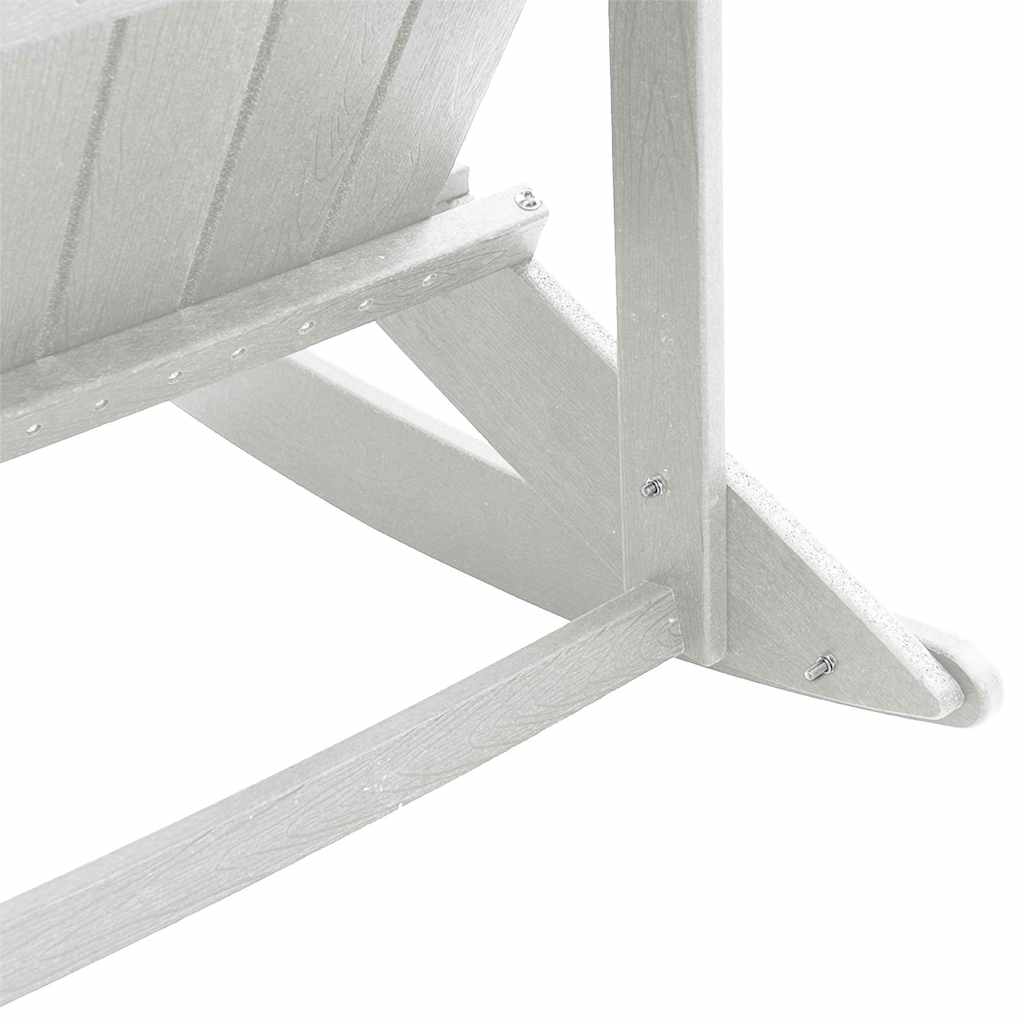 vidaXL Καθιστική Καρέκλα Ροκ Adirondack Λευκό 92 x 73,5 x 92 εκ HDPE