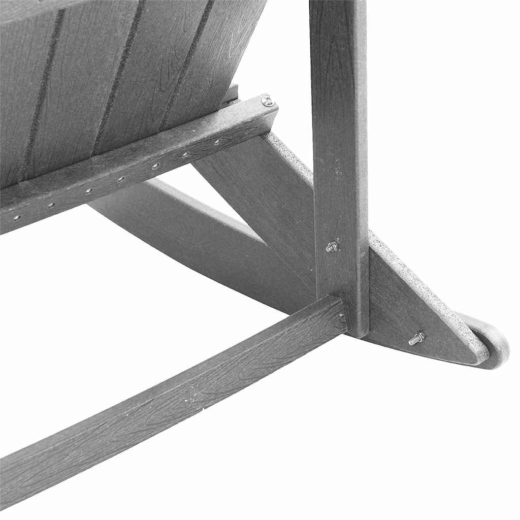 vidaXL Καθιστική Καρέκλα Ροκ Adirondack Ανοιχτό γκρι HDPE