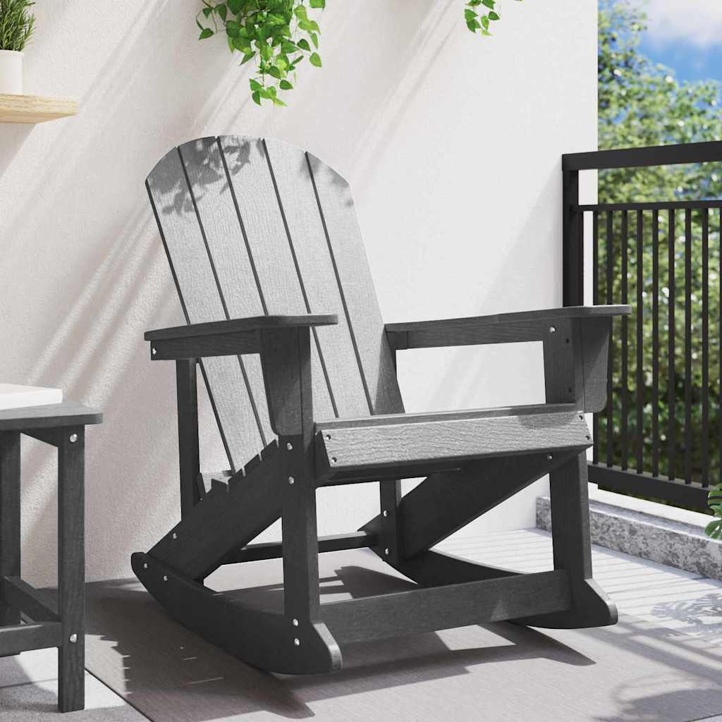 vidaXL Καθιστική Καρέκλα Ροκ Adirondack Ανοιχτό γκρι HDPE