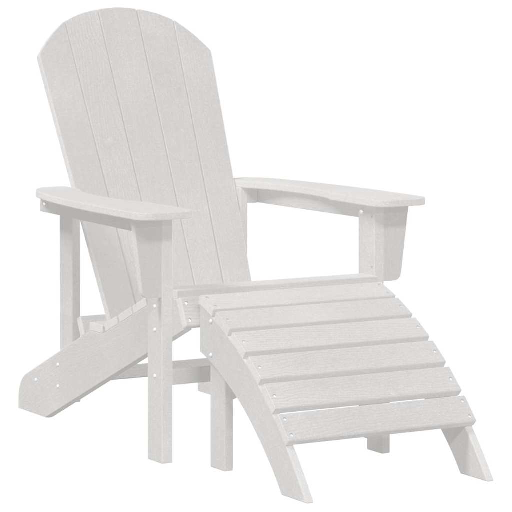vidaXL Καρέκλα Adirondack Λευκό 82 x 74 x 92 εκ. HDPE