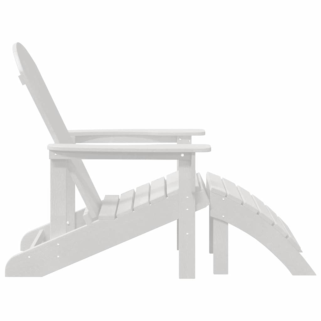 vidaXL Καρέκλα Adirondack Λευκό 82 x 74 x 92 εκ. HDPE