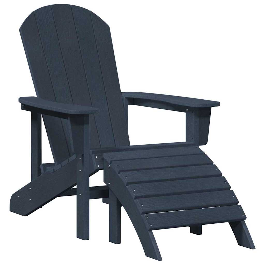 vidaXL Καρέκλα Adirondack Σκούρο μπλε 82 x 74 x 92 εκ. HDPE